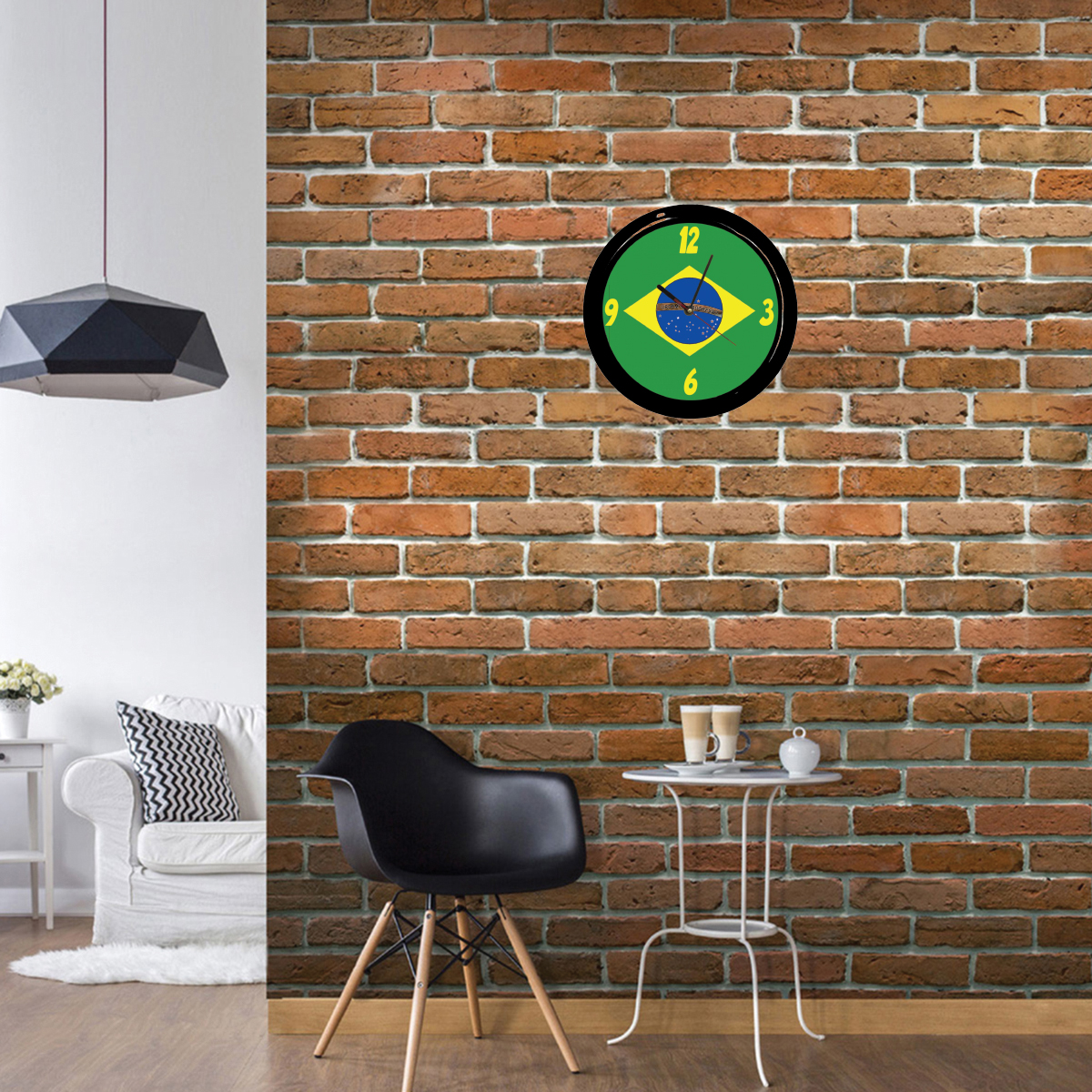 Horloge Drapeau Brsil by Cbkreation