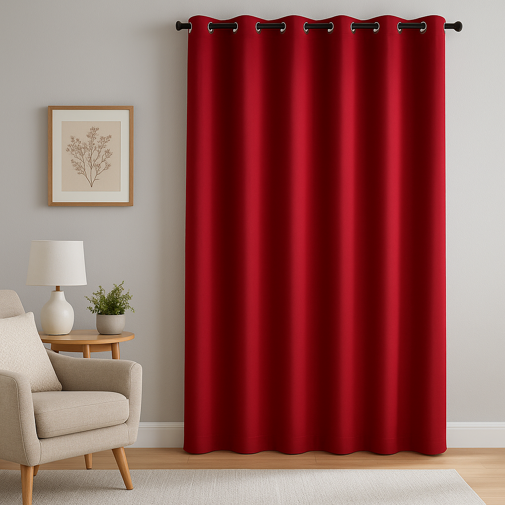 Rideau Tamisant Nelson  illets Rouge  135 x 240 cm
