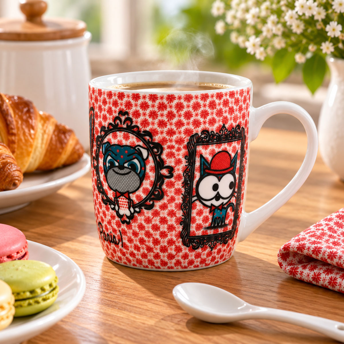 Mug Chihuahua et bouledogue fran�ais Twist Titi de Paris