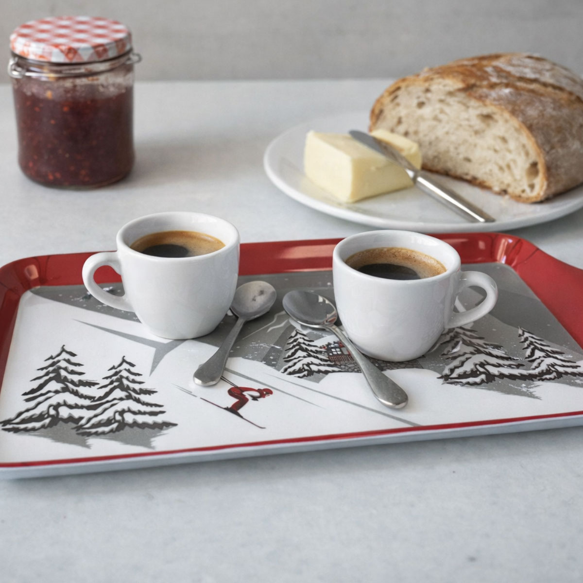 Plateau rectangulaire en m�lamine Chalet de Montagne