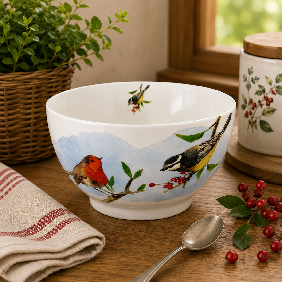 Bol en porcelaine Oiseaux du Jardin 480 ml