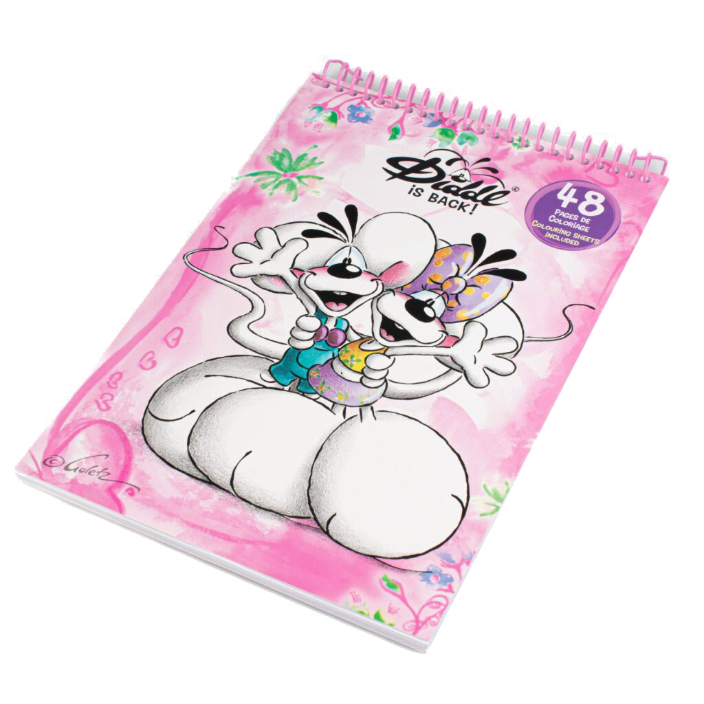 Cahier de coloriage A4 Diddl  spirale  Modle alatoire