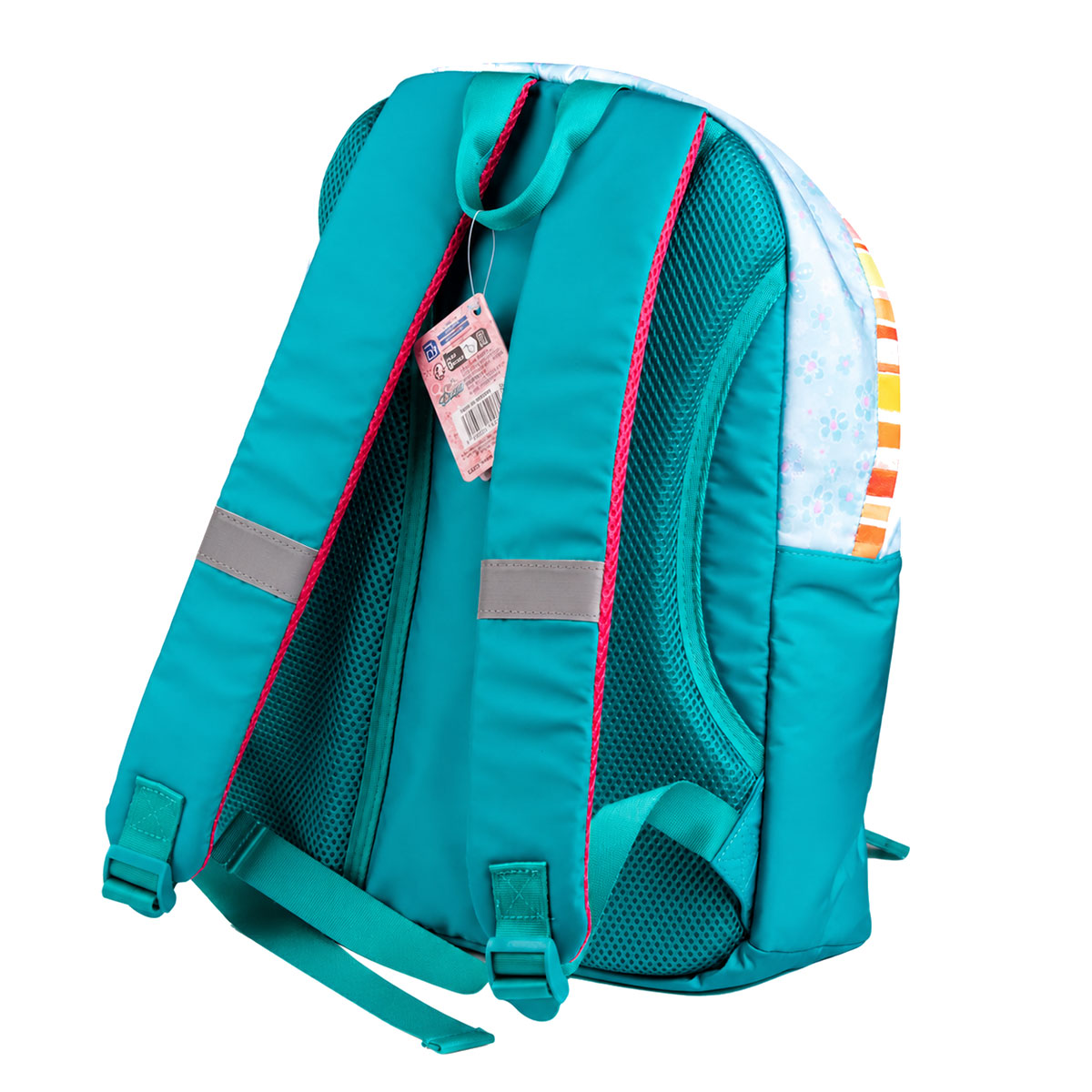 Sac � dos scolaire diddl bleu fleurs et charms 38 cm