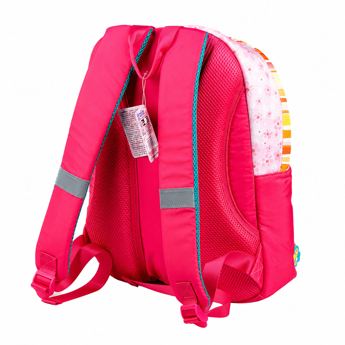 Sac � dos scolaire diddlina rose fleurs et charms 38 cm