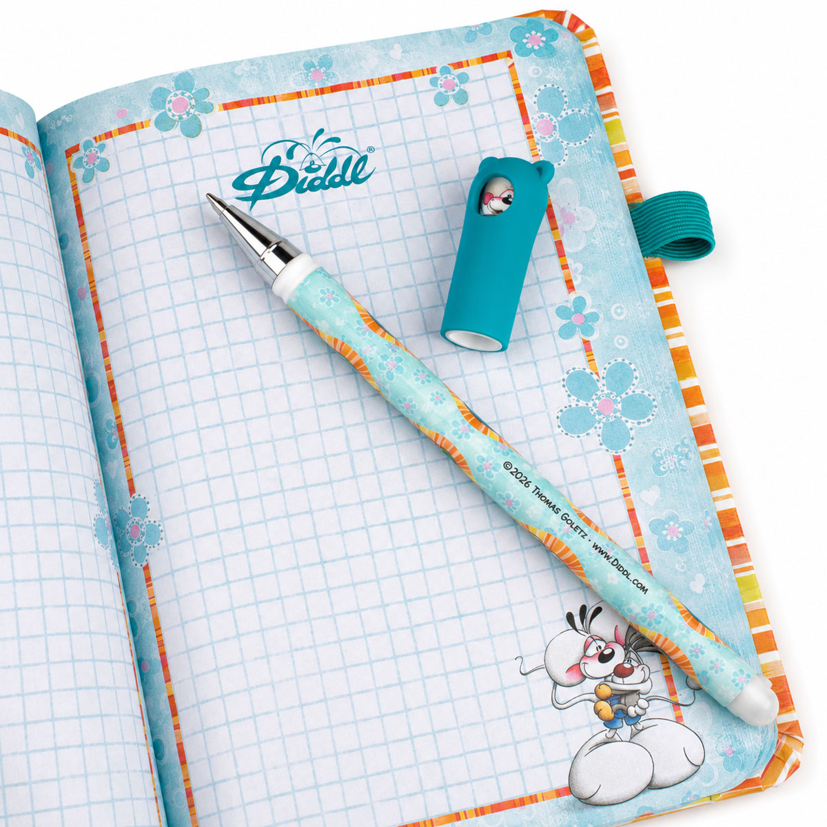 Carnet A6 et Stylo Diddl Bleu Officiel Diddl