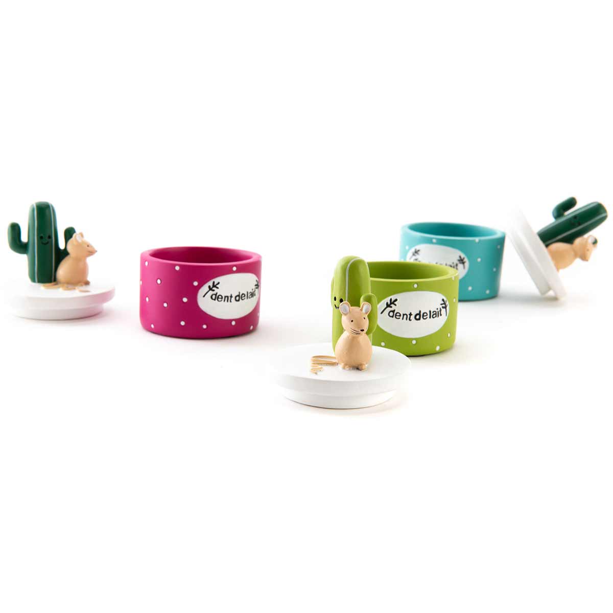 Boite  dents de lait alma - Souris et Cactus - bleu