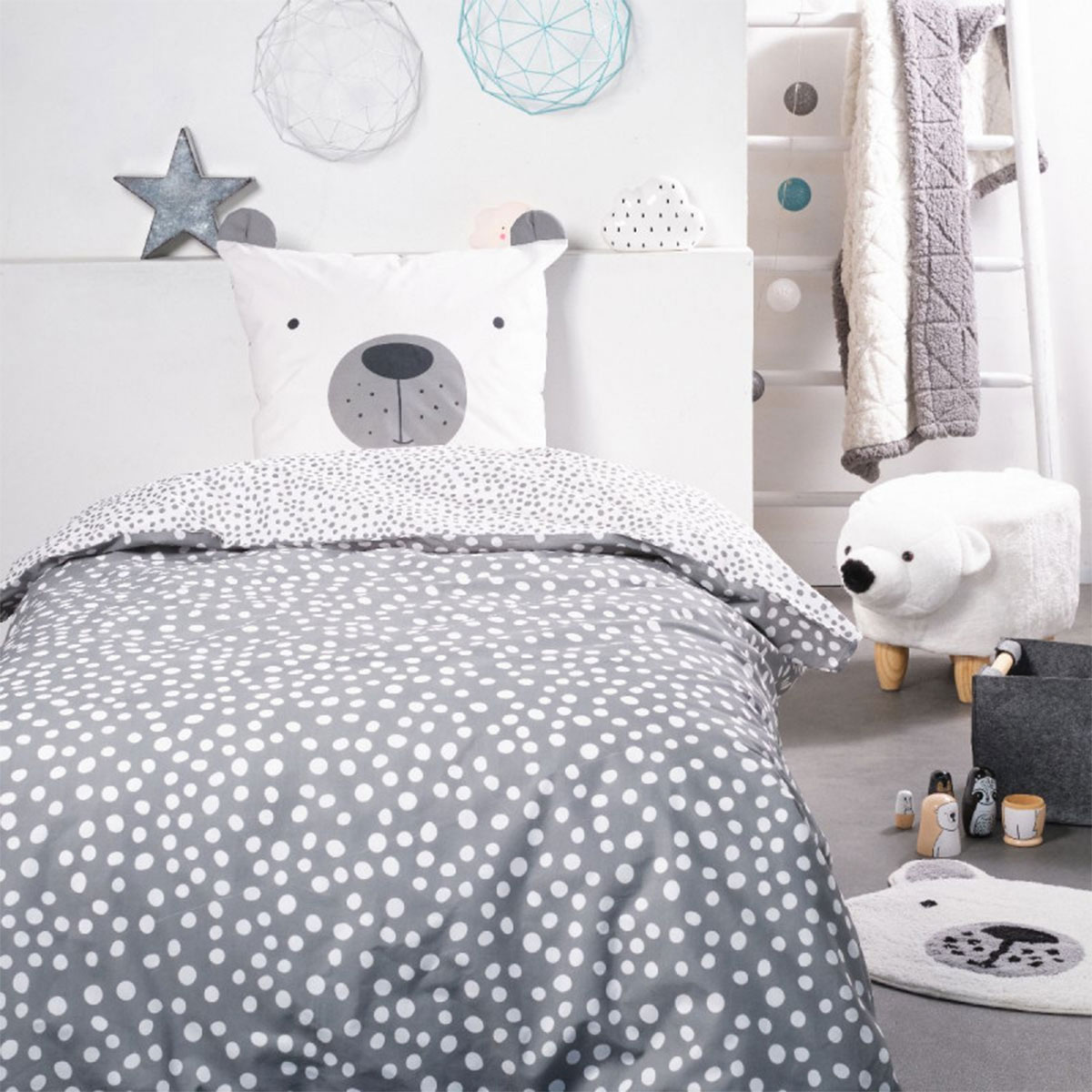 Parure de lit enfant Funny Ours  140 x 200 cm