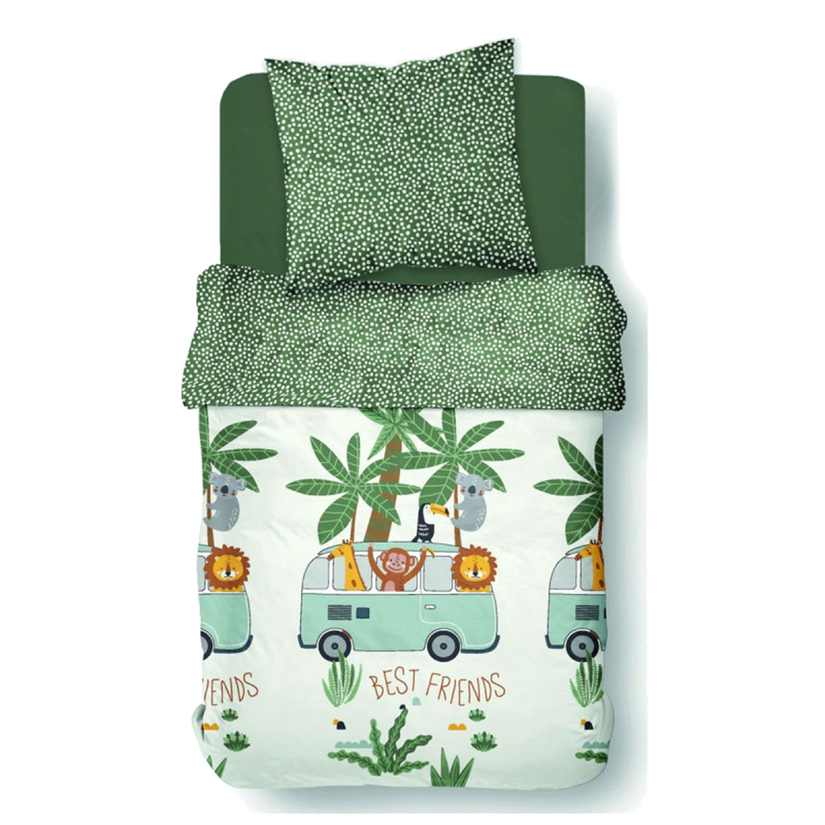 Parure de lit enfant Happy Jungle  140 x 200 cm