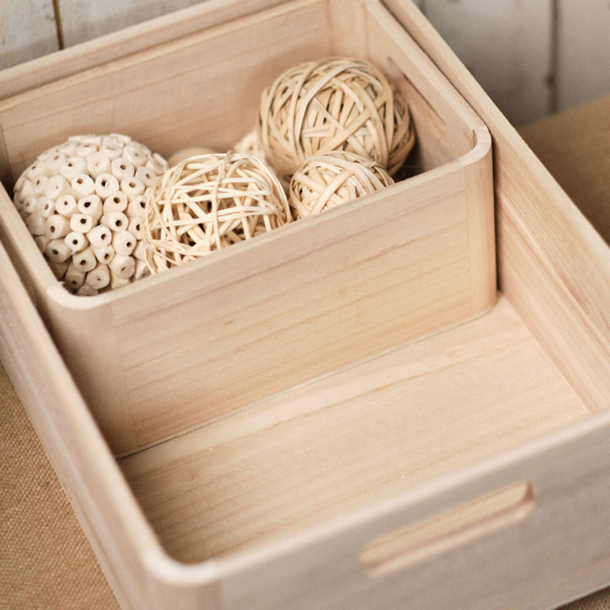 Ensemble de 3 Panires en bois