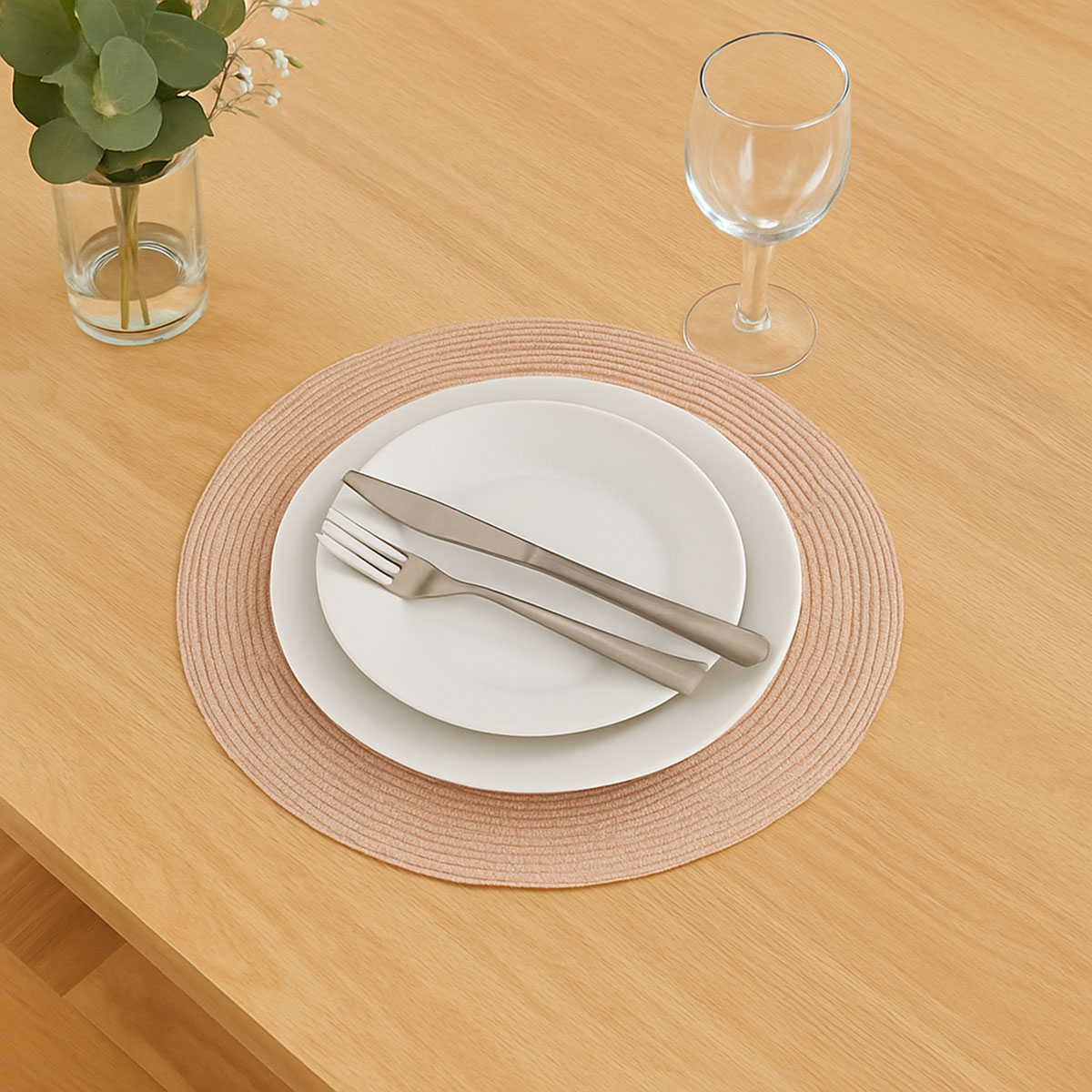 Set de table rond  paillettes Poudre  38 cm