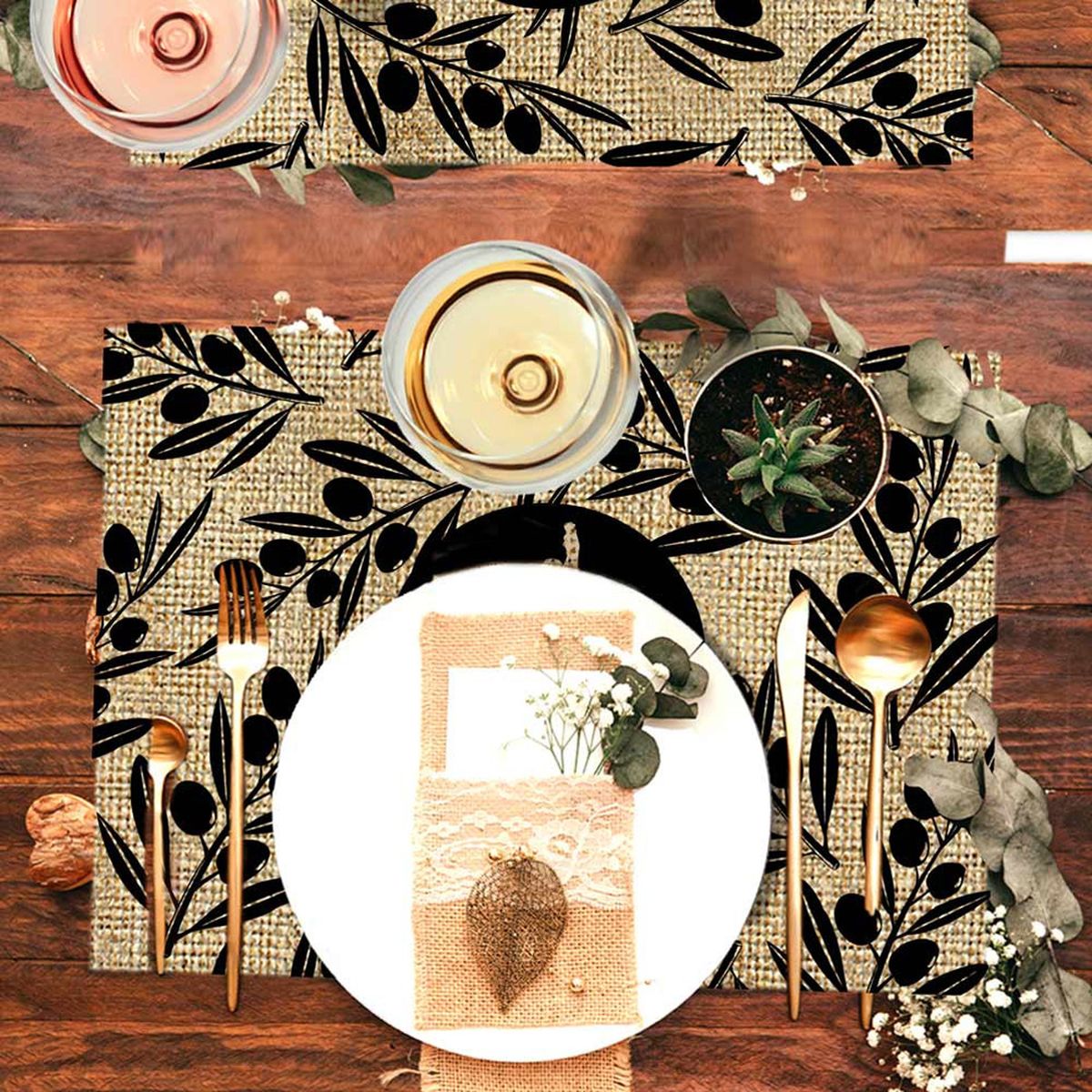 Set de table en toile de jute - Corse - Brins d'Oliviers