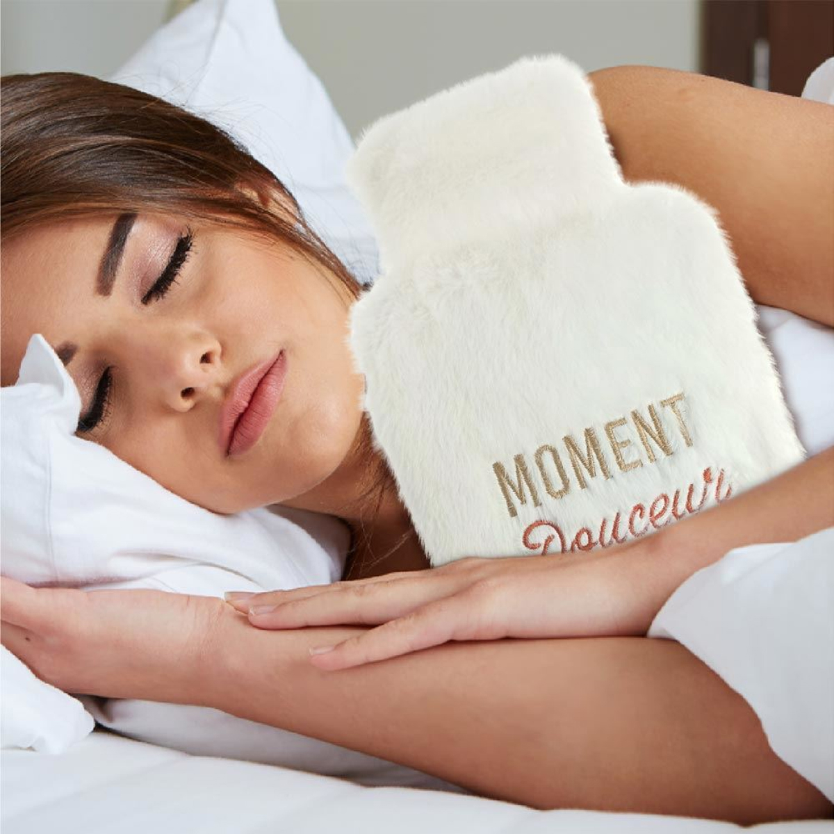 Bouillotte en fourrure crue moment douceur