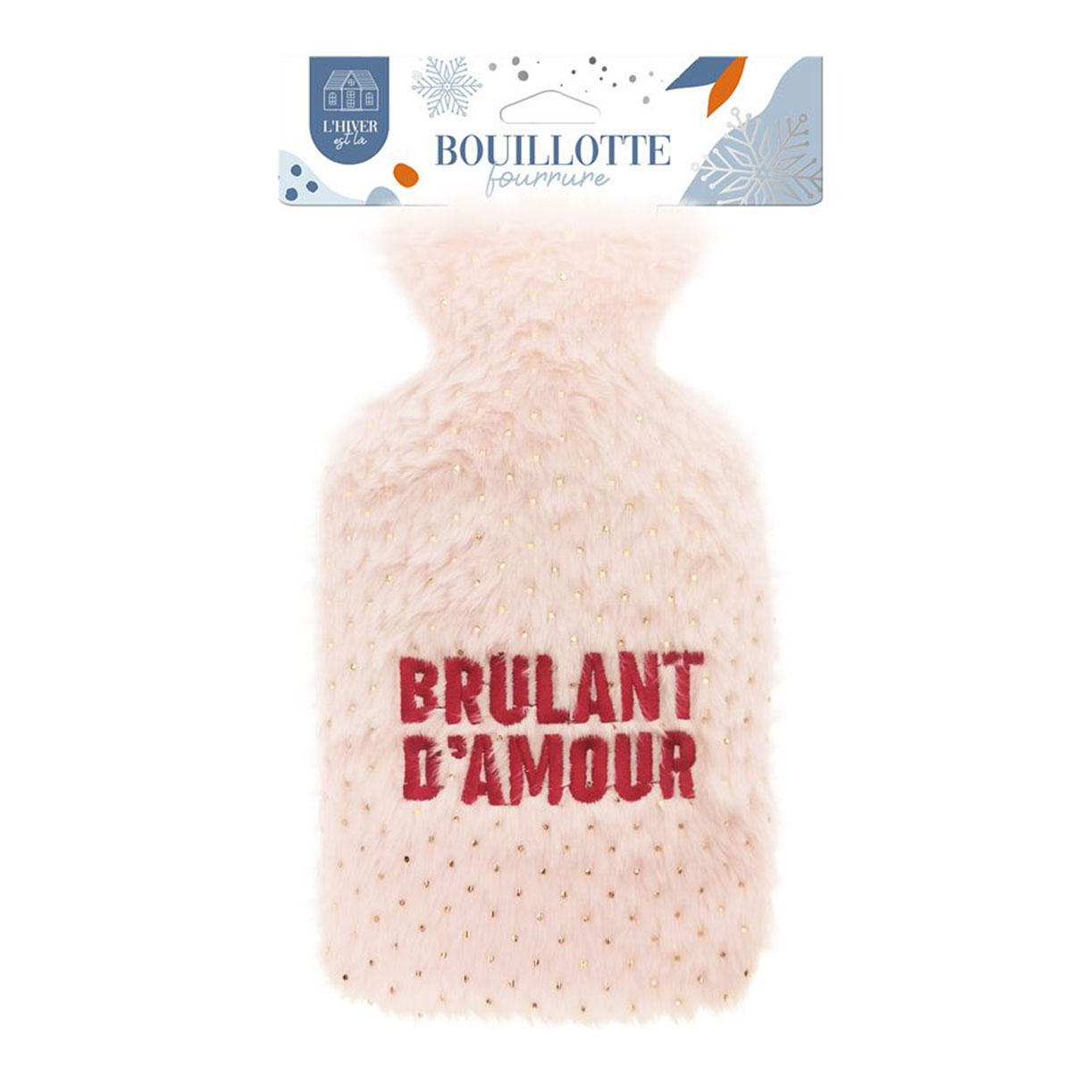 Bouillotte traditionnelle en fourrure brlant damour