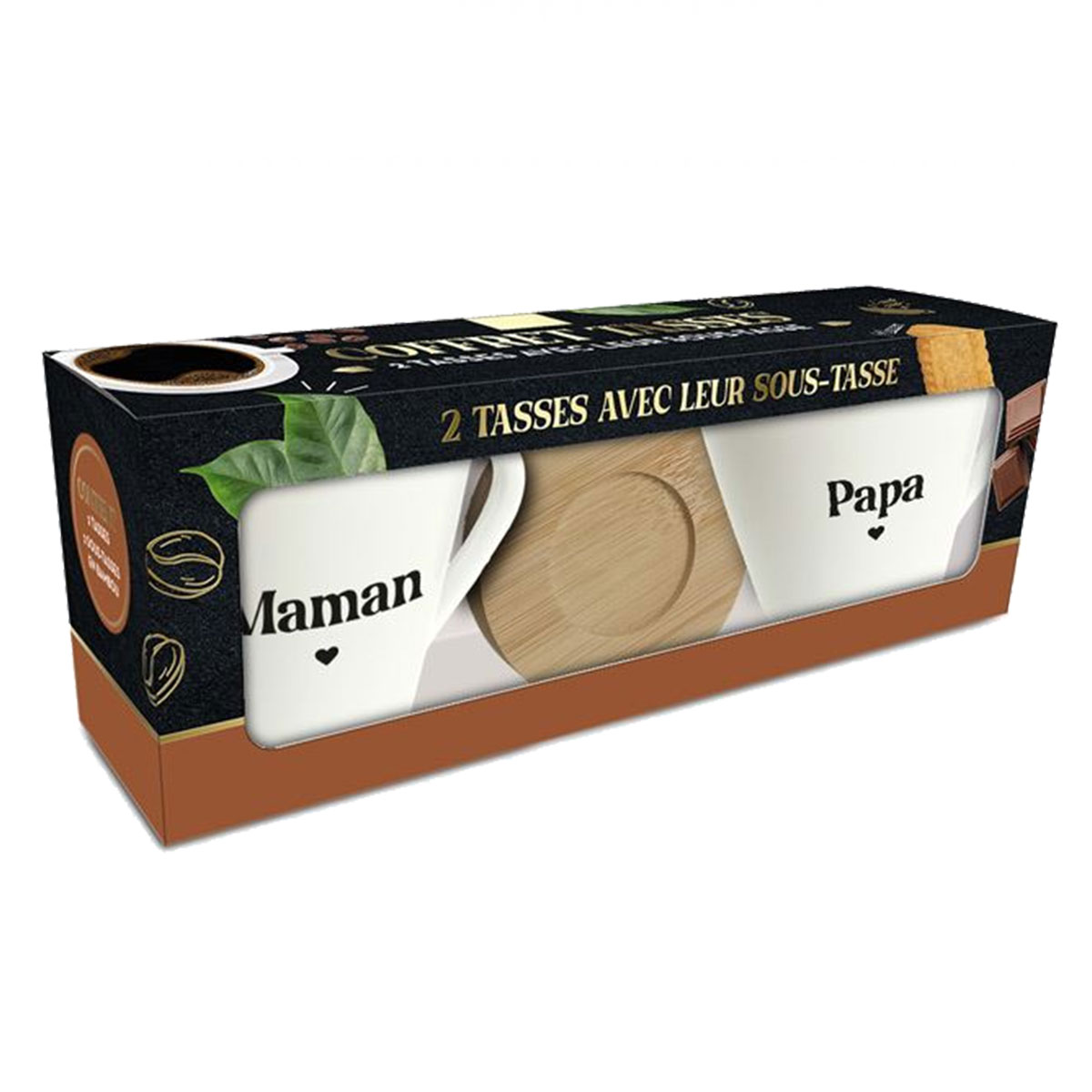 Coffret 2 Tasses  Caf Papa Maman