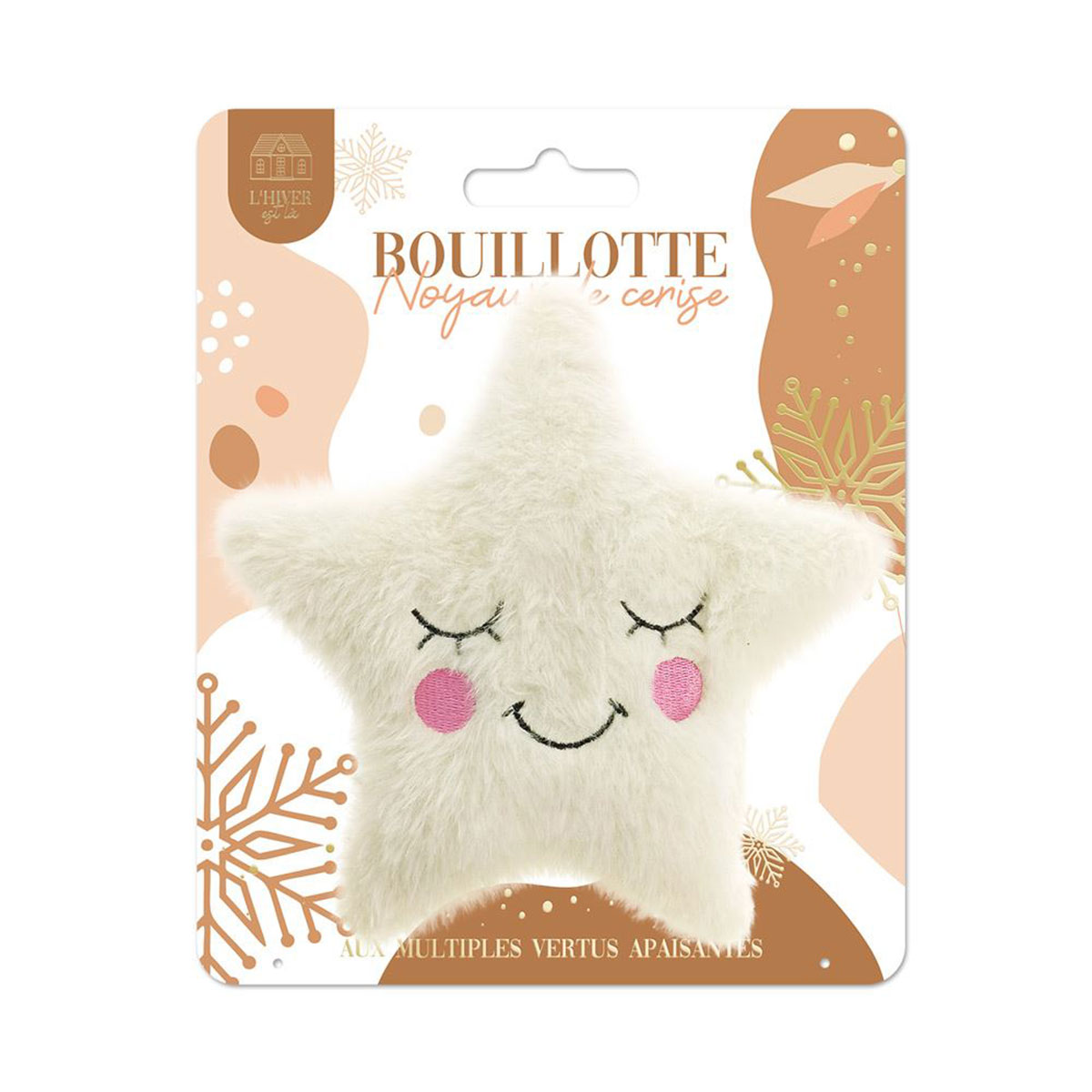 Bouillotte noyaux de cerise  toile  16 x 18 cm