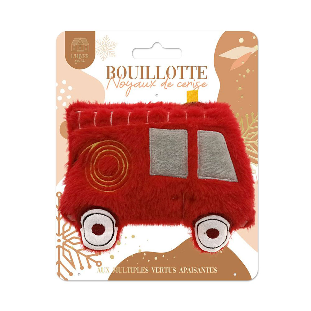 Bouillotte noyaux de cerise  Camion de pompier  15 x 17 cm