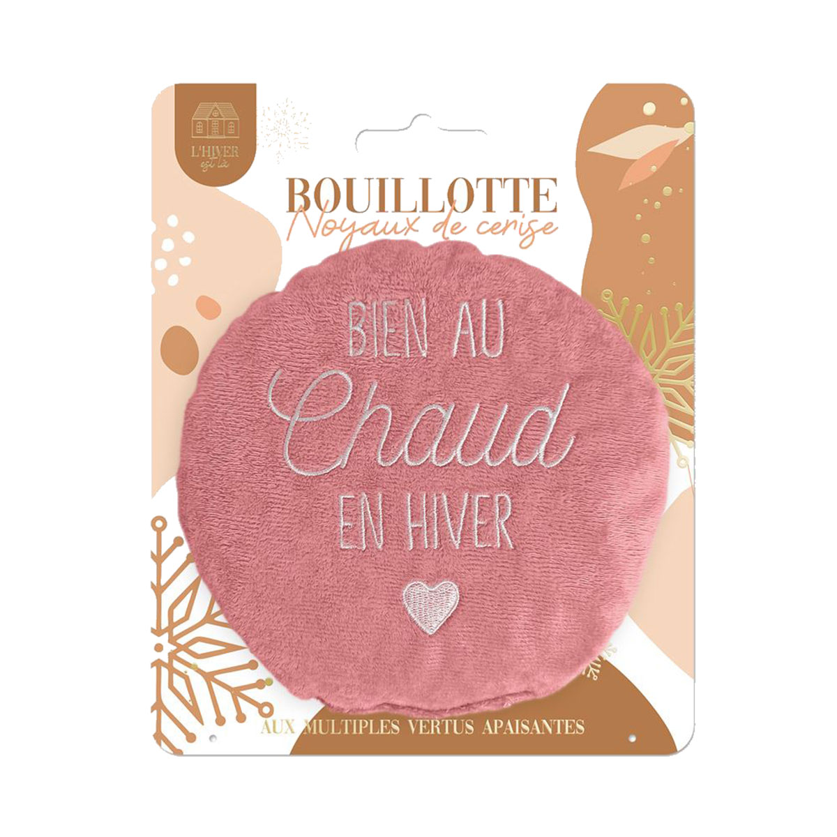 Bouillotte noyaux de cerise  Bien au chaud  17 x 17 cm