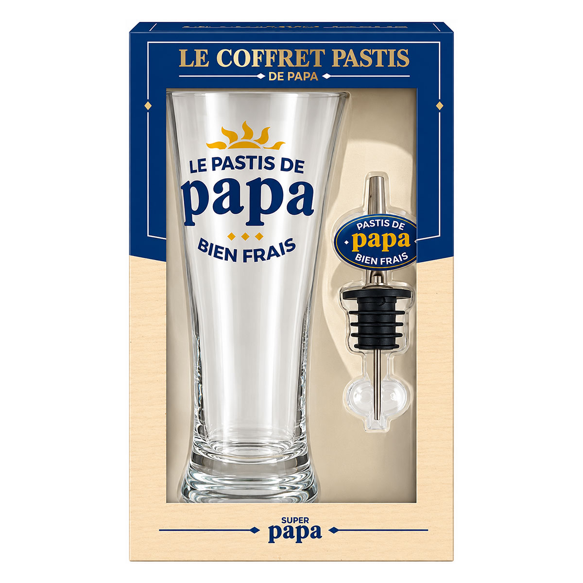 Coffret Le pastis de papa avec verre et bec verseur