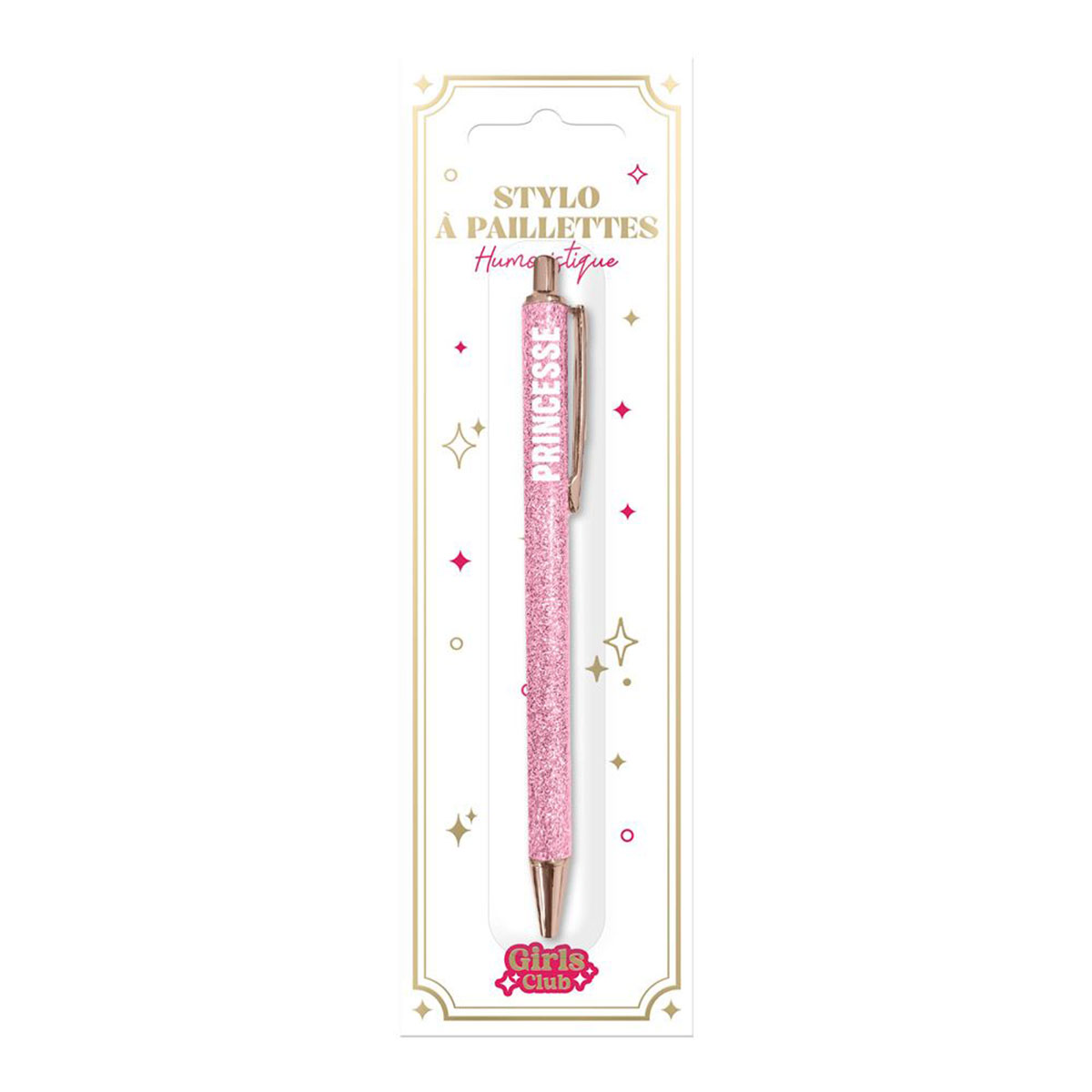 Stylo � paillettes rose Princesse