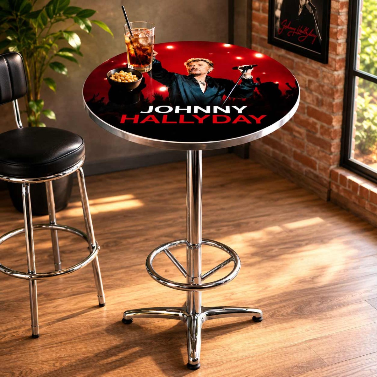 Table de bar Johnny Hallyday diam�tre 60 cm