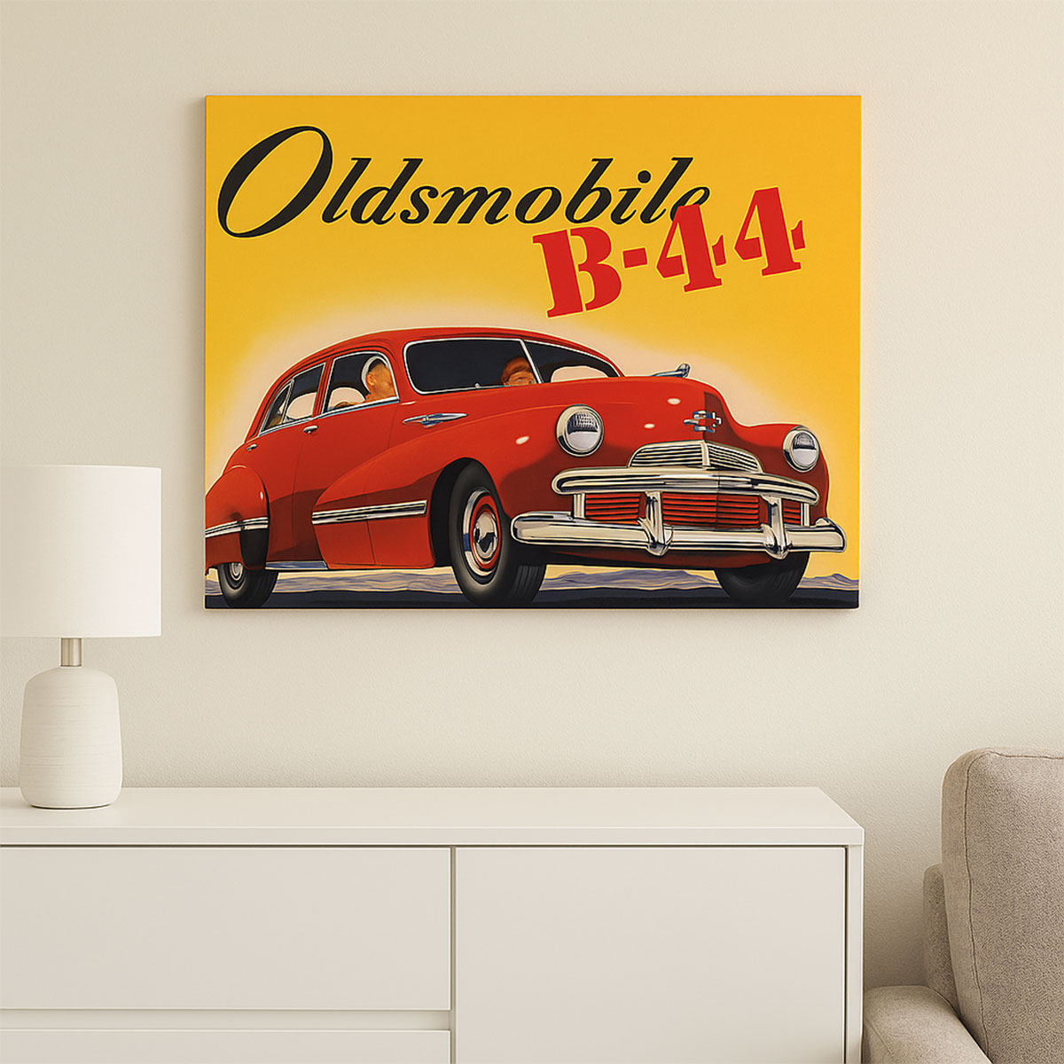 Cadre en toile imprime Rtro Oldsmobile B-44 50 x 40 cm