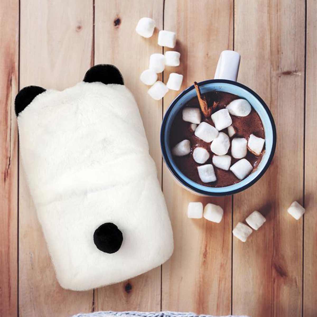Bouillotte Panda en fourrure
