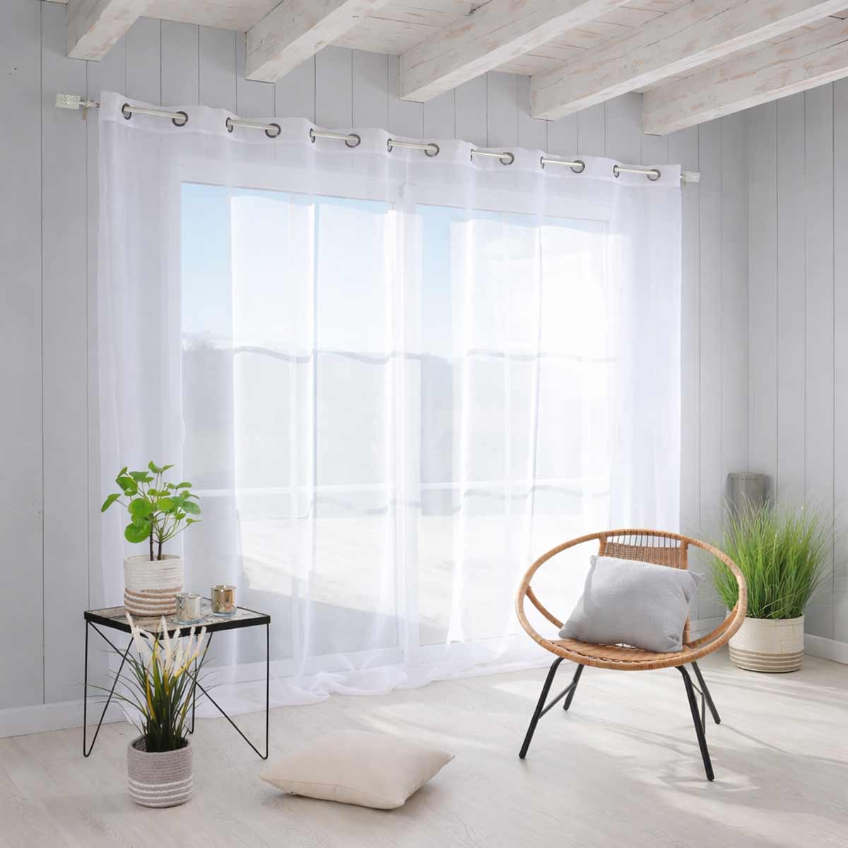 Voilage Monna blanc 300 x 280 cm