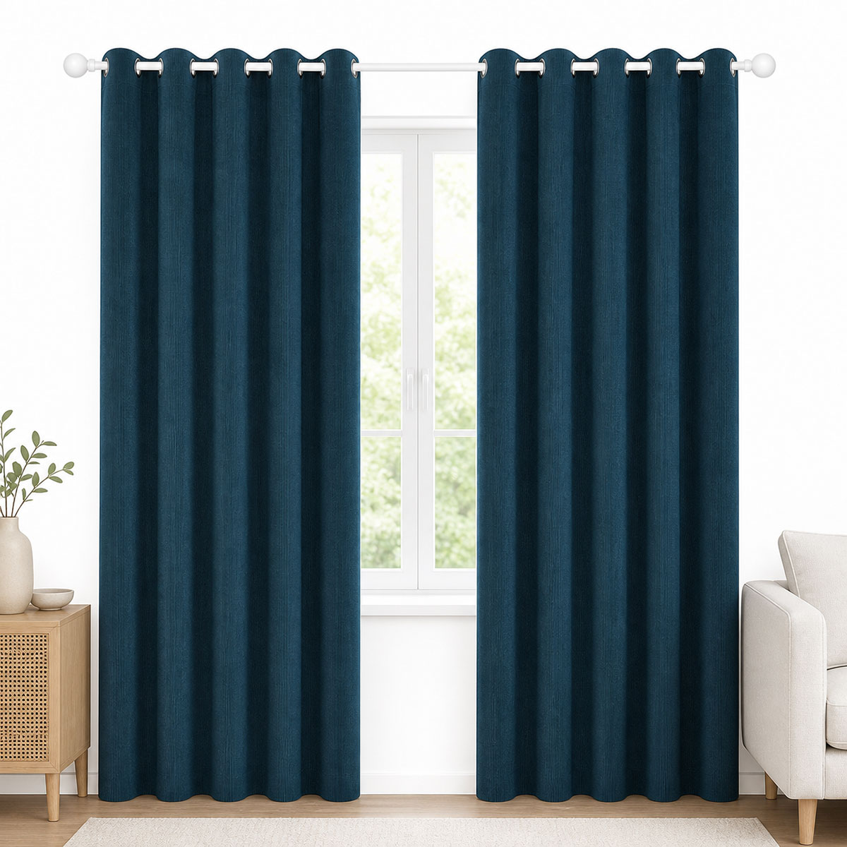 Rideau Antonin bleu p�trole 140 x 260 cm