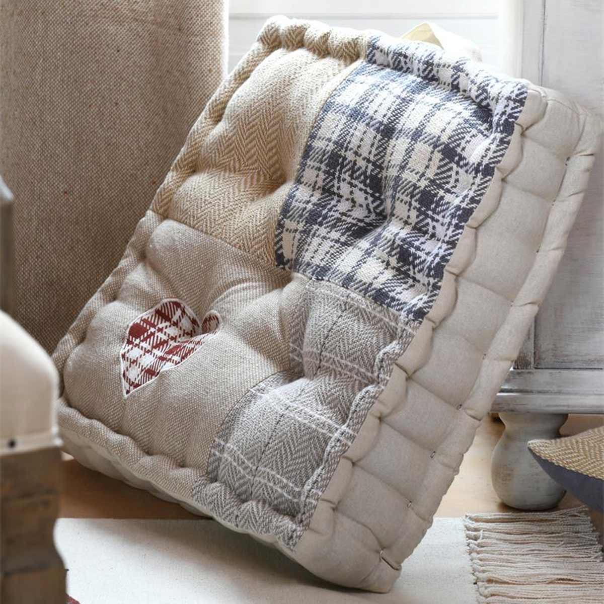 Coussin de Sol Cornouailles Naturel  40 cm