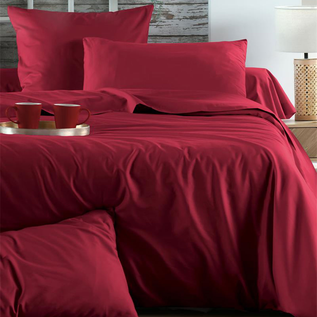 Taie de traversin lyse 45 x 185 cm en percale de coton