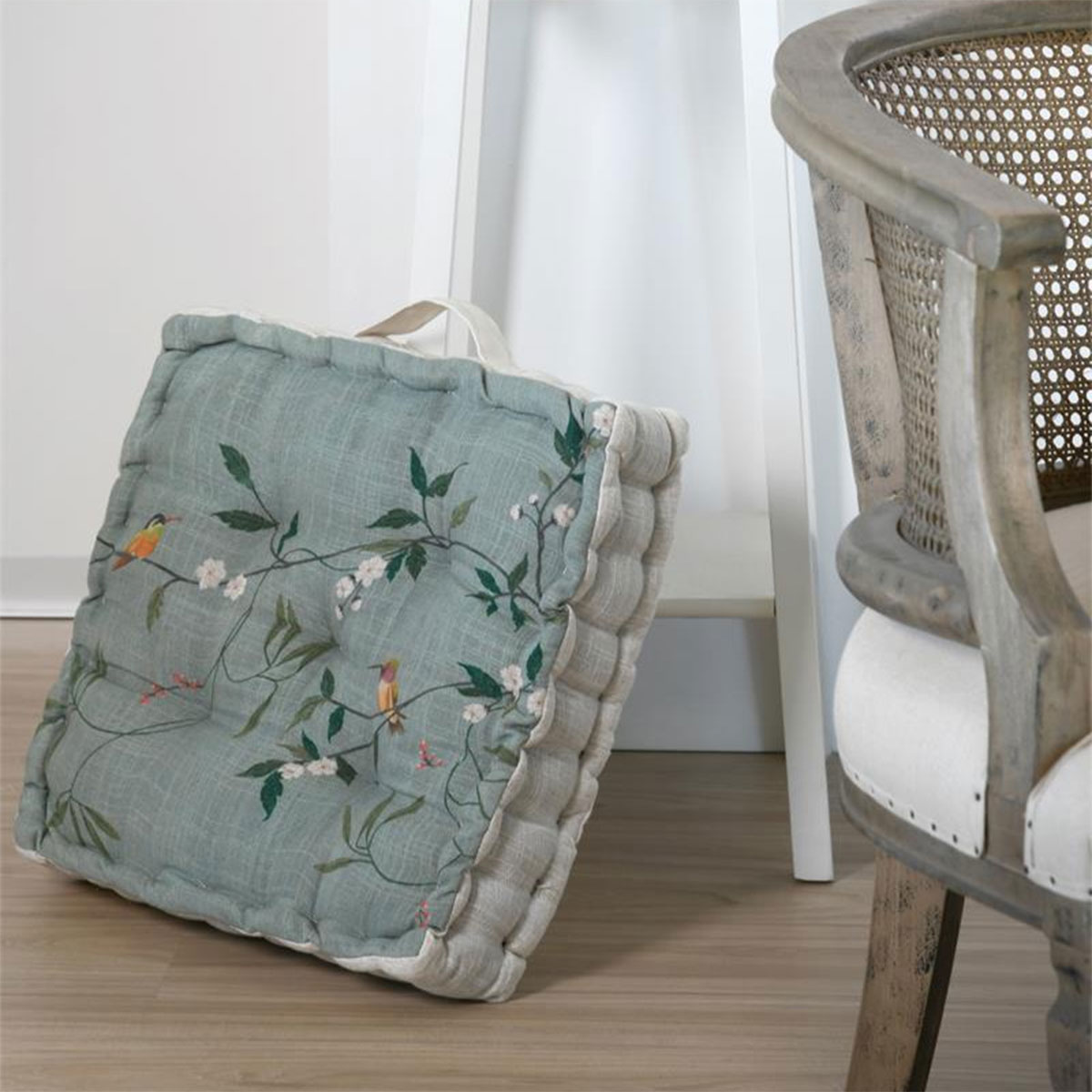 Coussin de sol Scarlet  Motif Oiseaux et Nature