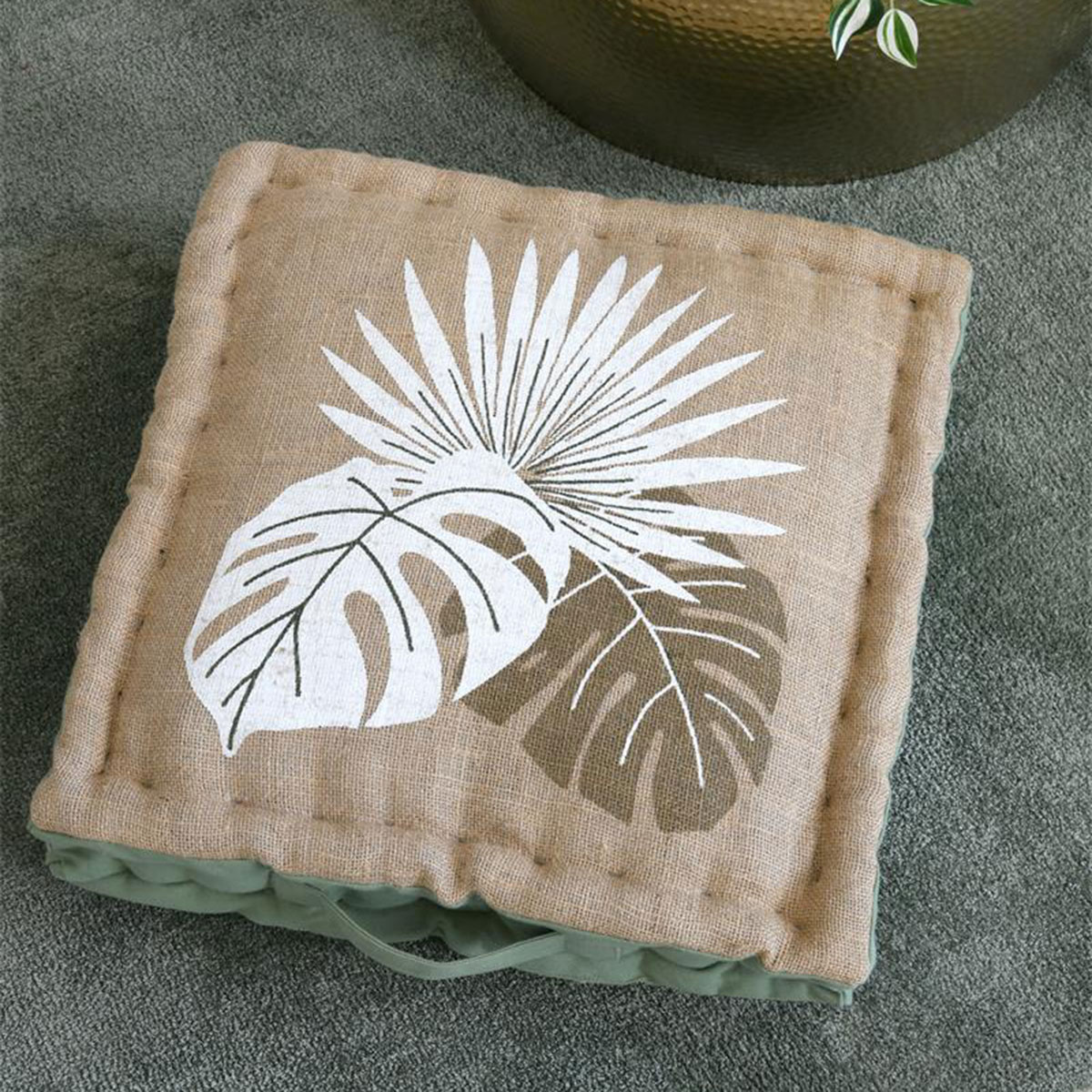 Coussin de sol Cambodge Naturel 45 x 45 x 10 cm
