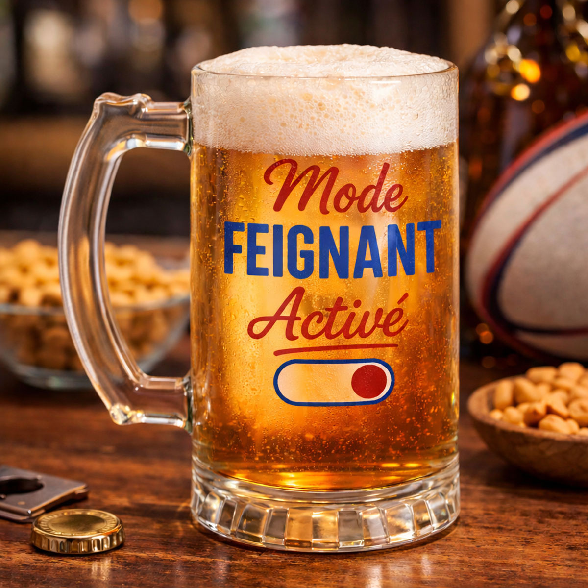 Chope � bi�re Mode Feignant Activ� 470 ml