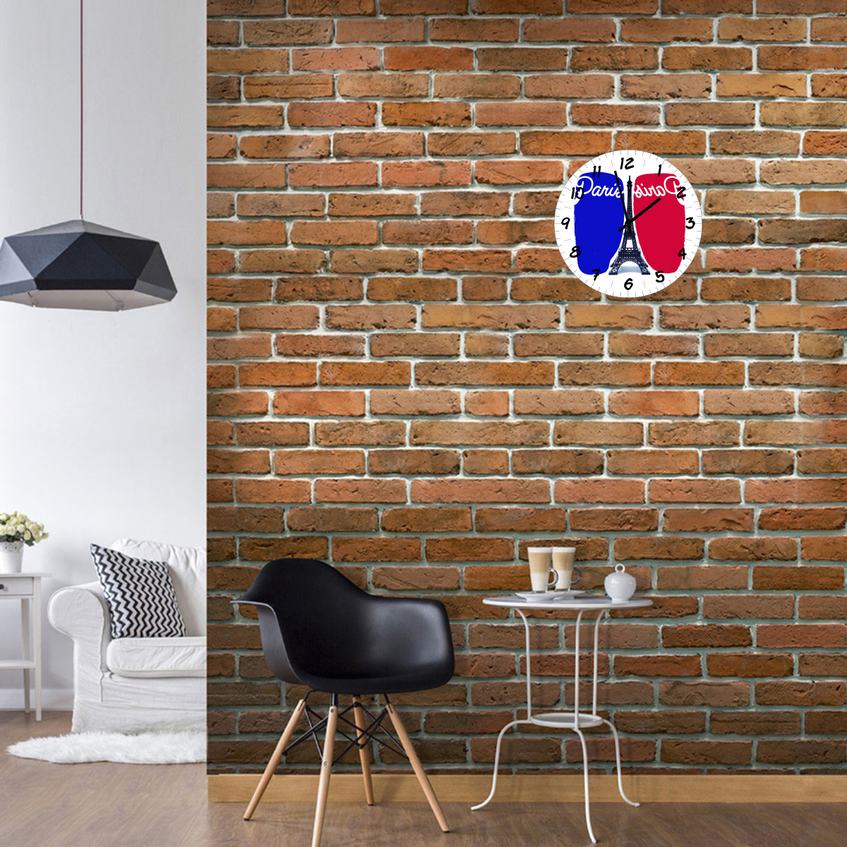 Horloge en verre Paris   29 cm