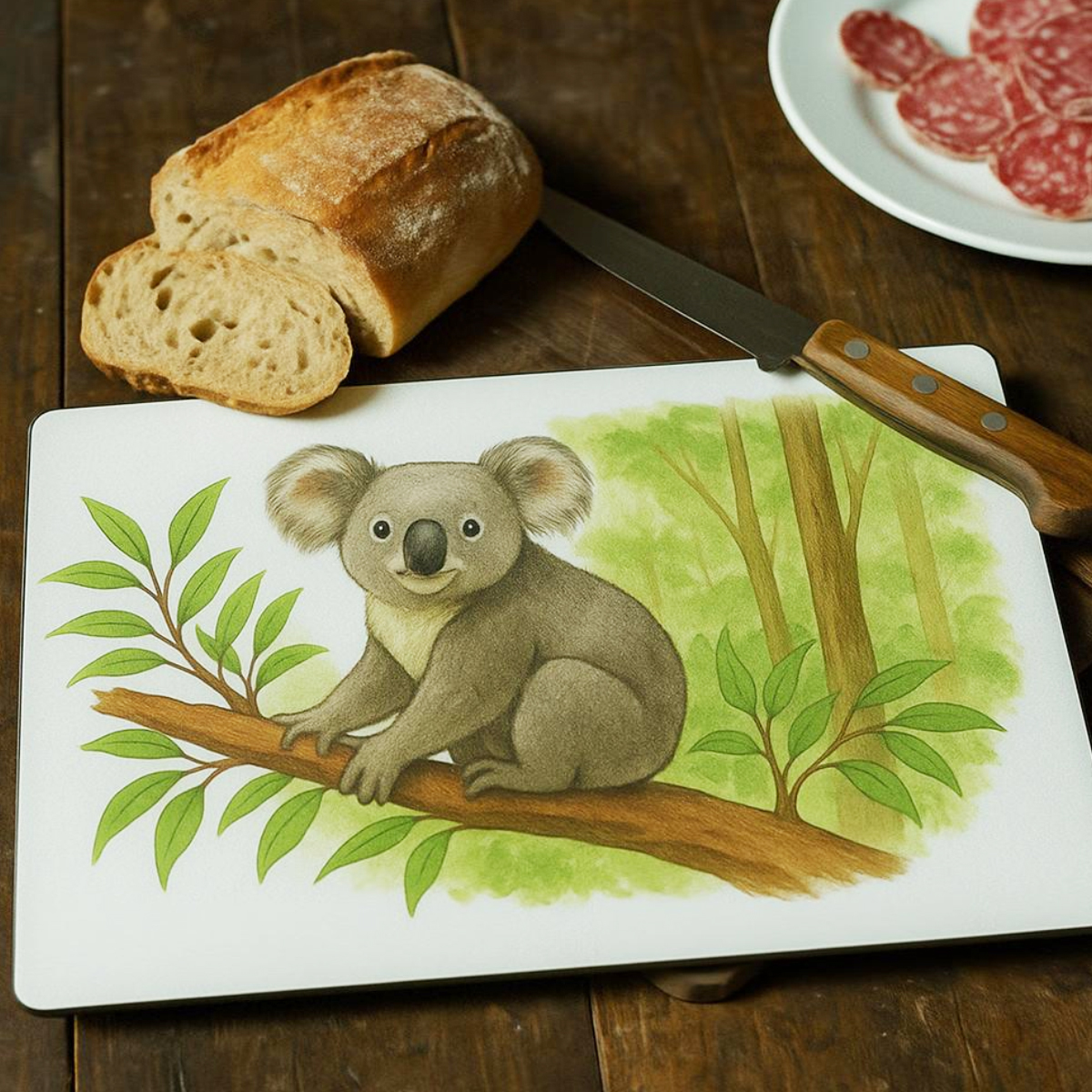 Planche � d�couper en verre � Koala et For�t