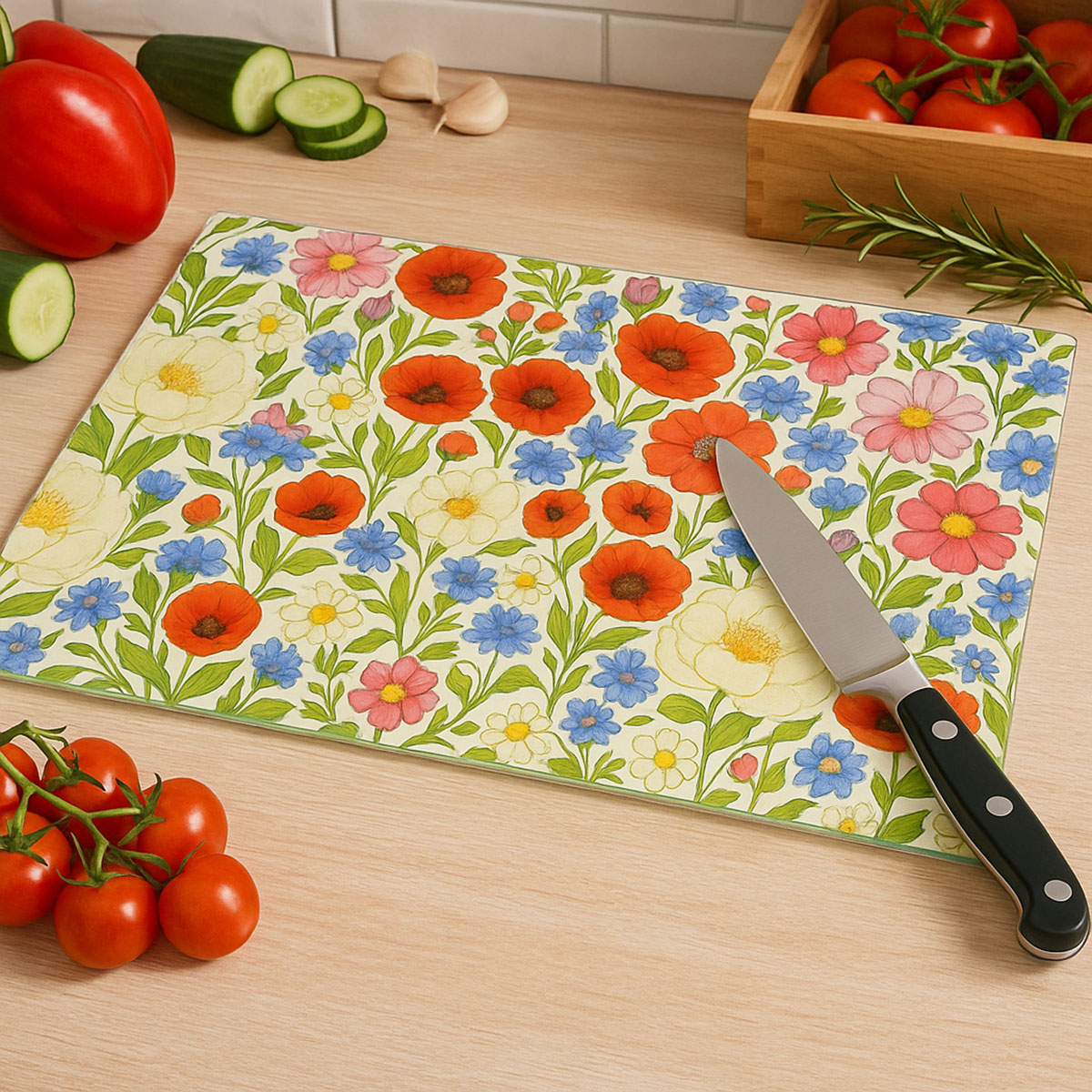 Planche  dcouper dcorative  Fleurs des champs