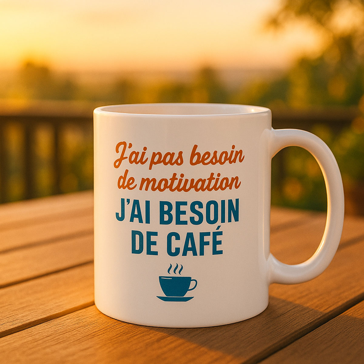 Mug en cramique jai besoin de caf  350 ml