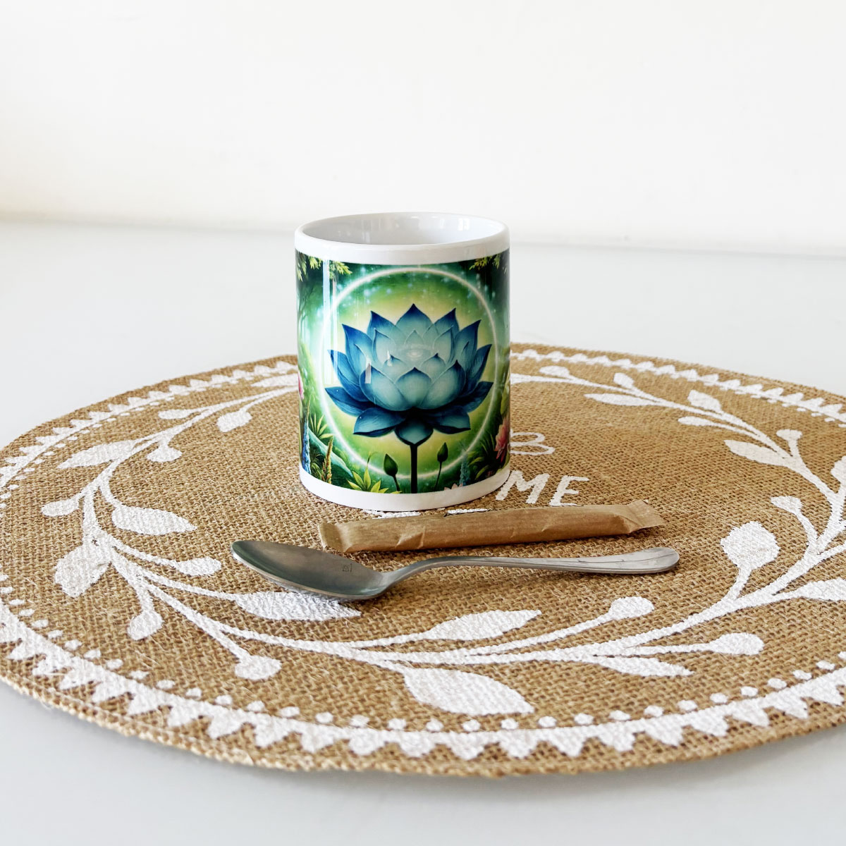 Mug en cramique lotus chakras vishuddha  350 ml