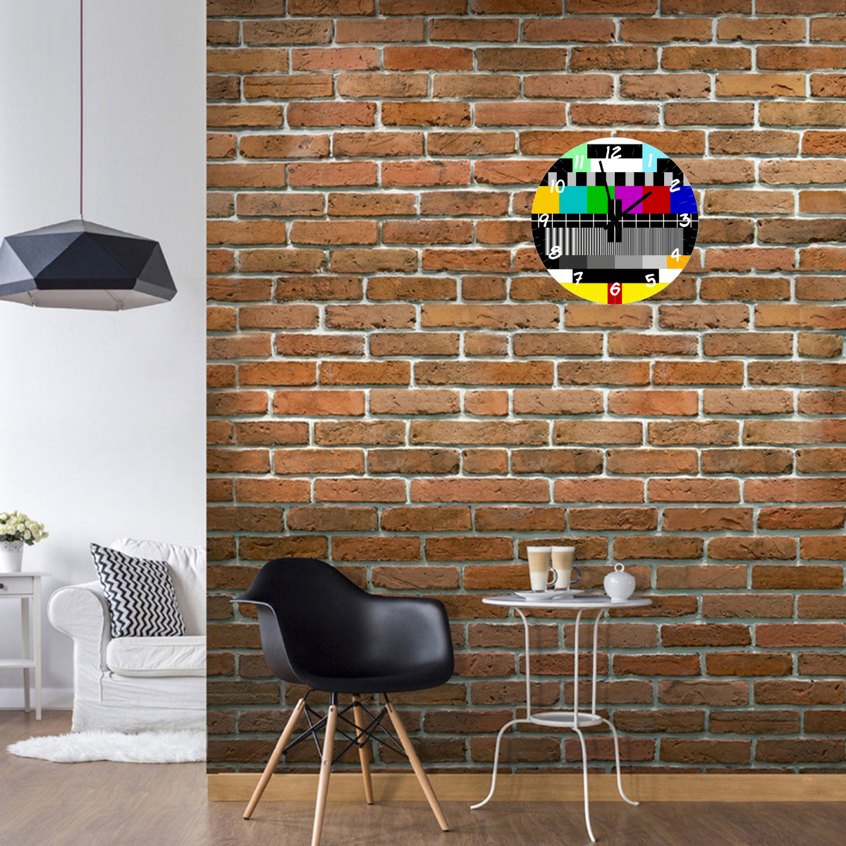 Horloge en verre Mire tlvisuelle   29 cm
