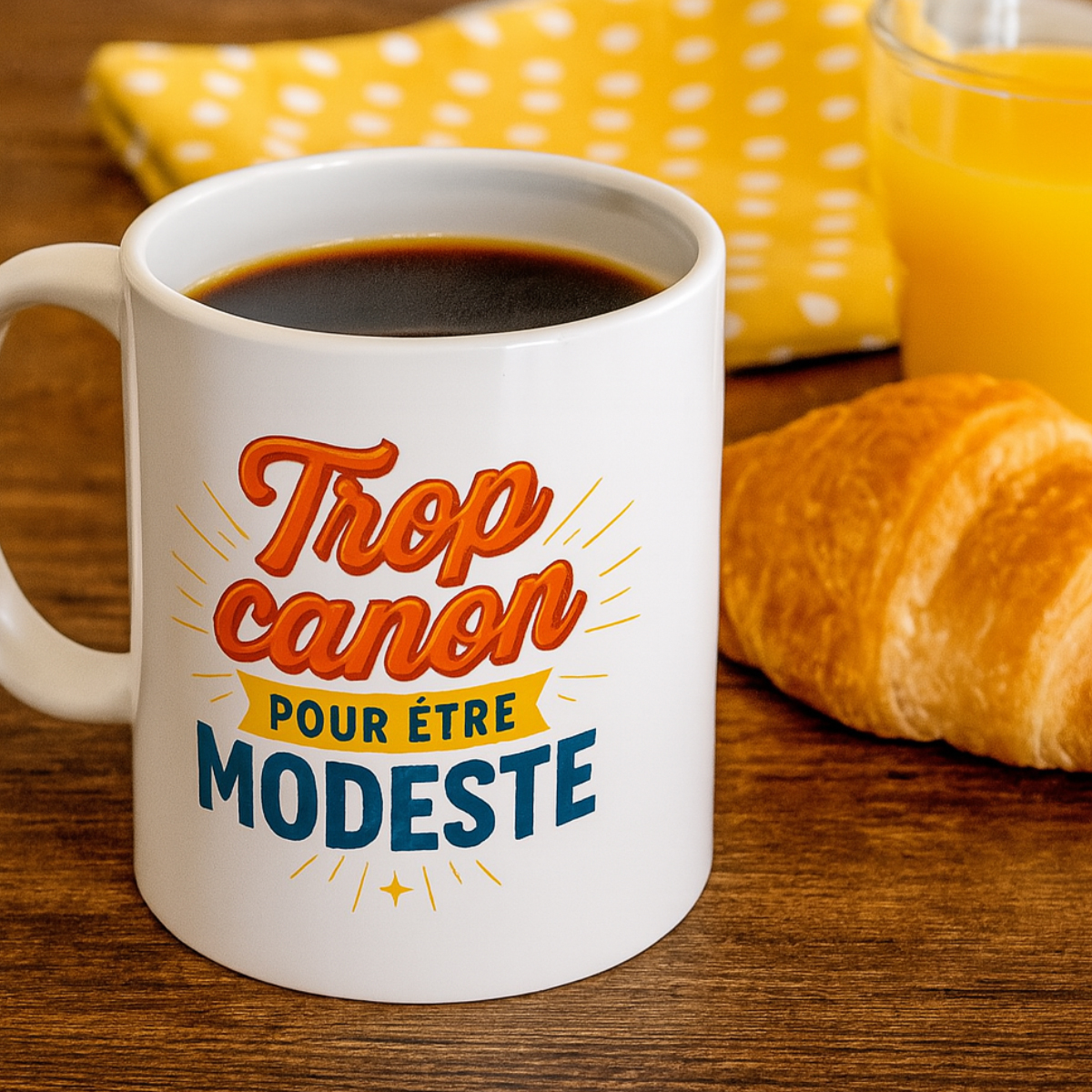 Mug trop canon pour tre modeste  350 ml