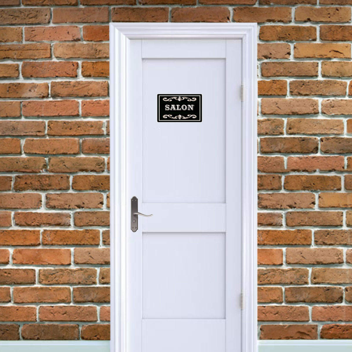 Plaque de Porte en Mtal  Salon