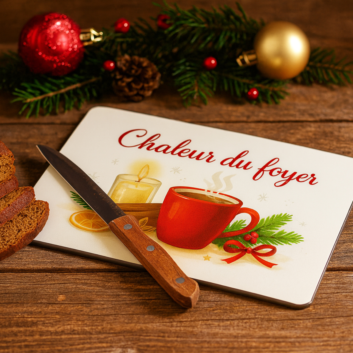 Planche  Dcouper en Verre  Chaleur du Foyer