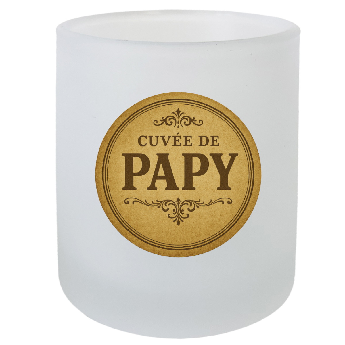 Verre avec sous-verre cuve de papy  CBKration