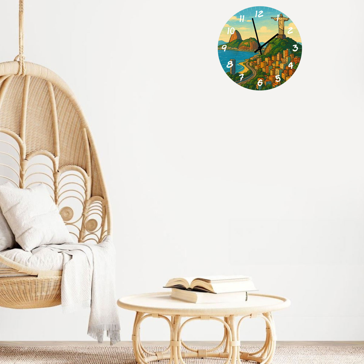 Horloge murale ronde  Rio de Janeiro   29 cm