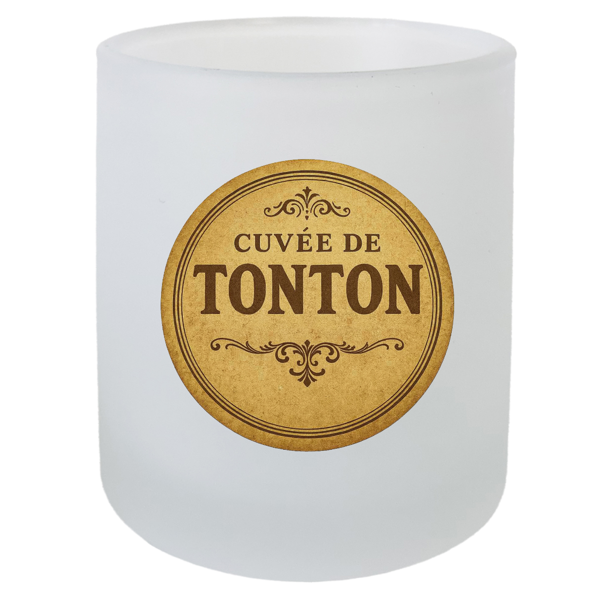 Verre avec sous-verre cuve de tonton  CBKration