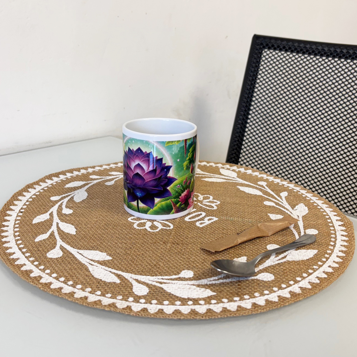 Mug en cramique lotus chakras sahasrara  350 ml