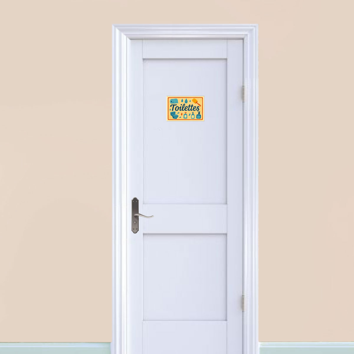 Plaque de Porte en Mtal Toilettes