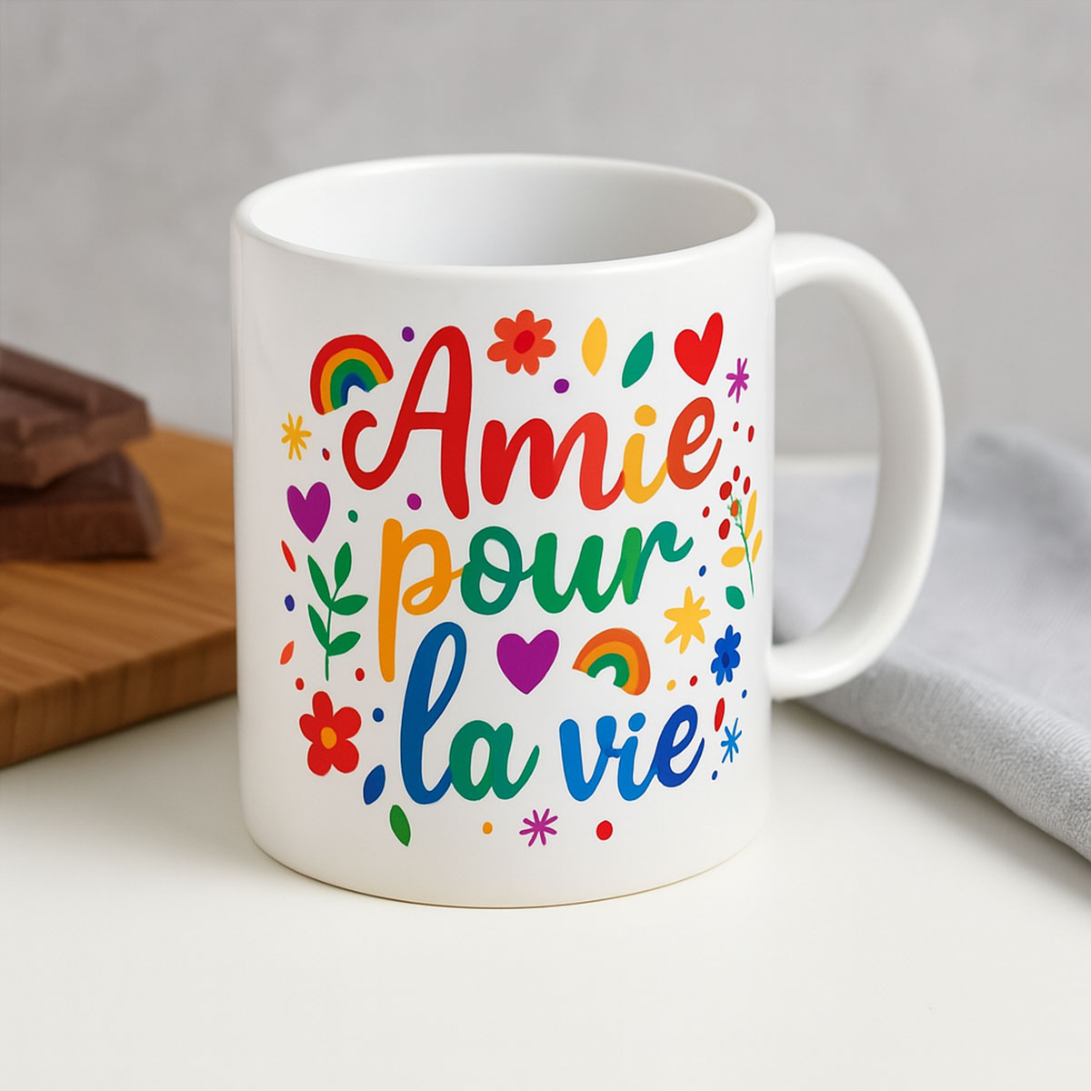 Mug en cramique Amie pour la vie  350 ml