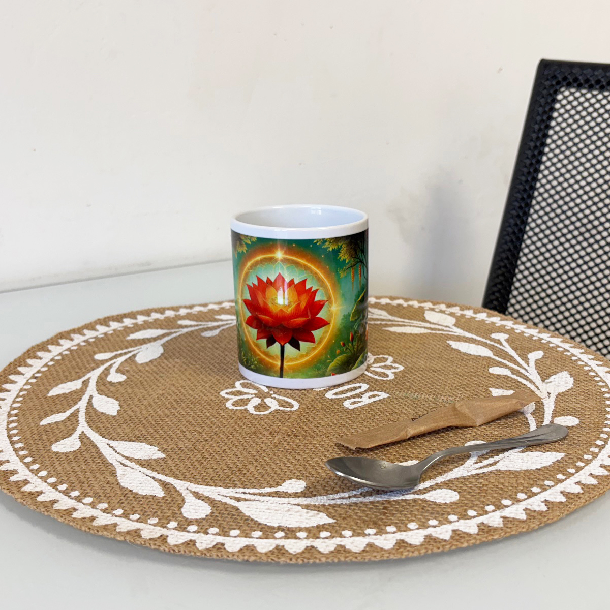 Mug en cramique lotus chakras svadhisthana  350 ml