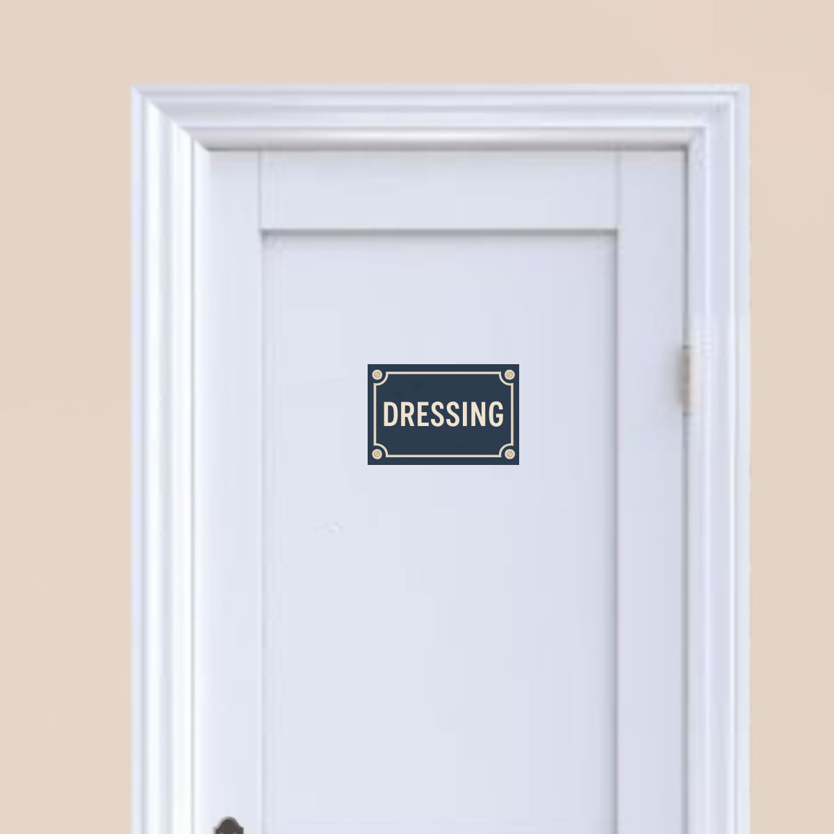 Plaque de Porte en Mtal  Dressing - Style plaque de rue